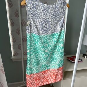 Colorful Patterned Sleeveless Dress